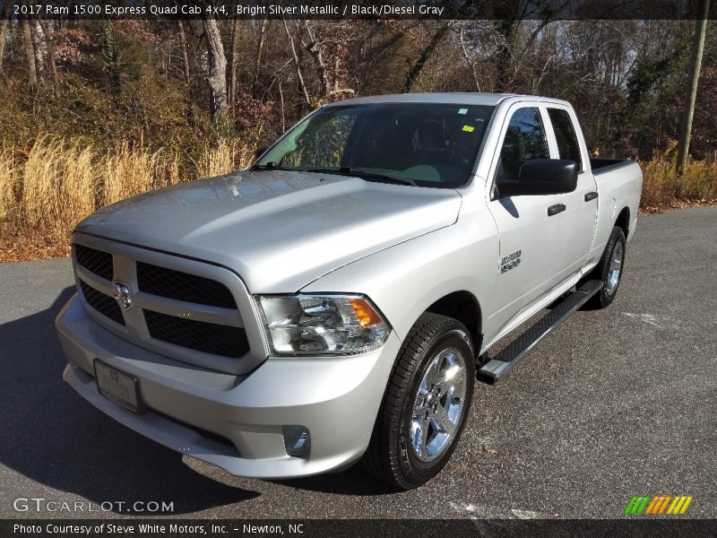 Bright Silver Metallic / Black/Diesel Gray 2017 Ram 1500 Express Quad Cab 4x4