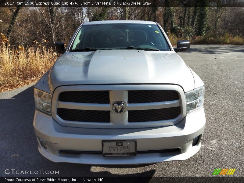 Bright Silver Metallic / Black/Diesel Gray 2017 Ram 1500 Express Quad Cab 4x4