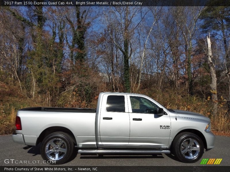 Bright Silver Metallic / Black/Diesel Gray 2017 Ram 1500 Express Quad Cab 4x4