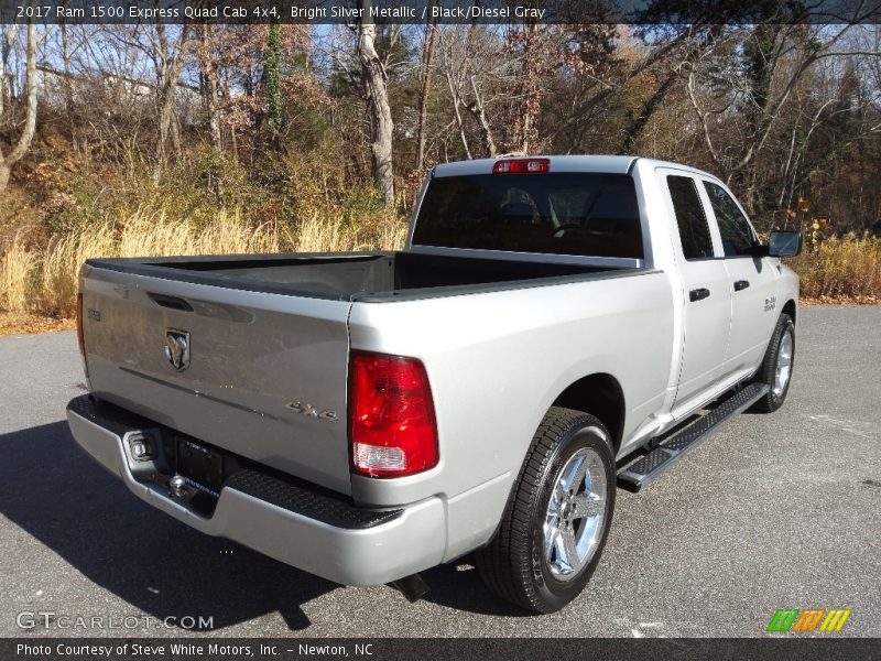 Bright Silver Metallic / Black/Diesel Gray 2017 Ram 1500 Express Quad Cab 4x4
