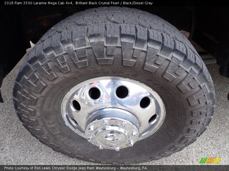 Brilliant Black Crystal Pearl / Black/Diesel Gray 2018 Ram 3500 Laramie Mega Cab 4x4