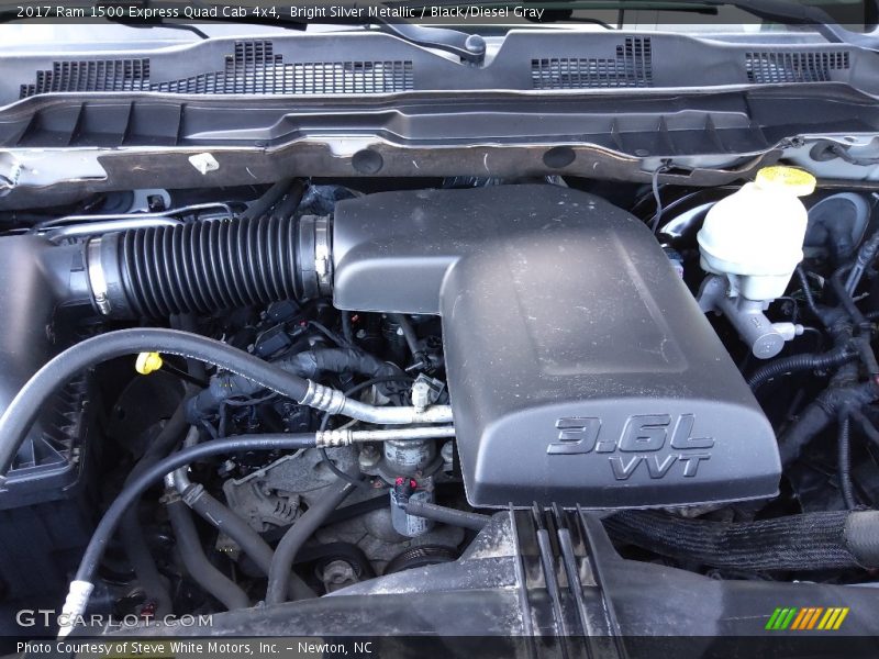 Bright Silver Metallic / Black/Diesel Gray 2017 Ram 1500 Express Quad Cab 4x4