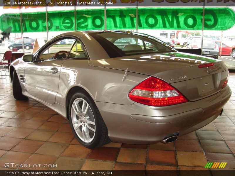 Pewter Metallic / Stone 2008 Mercedes-Benz SL 550 Roadster