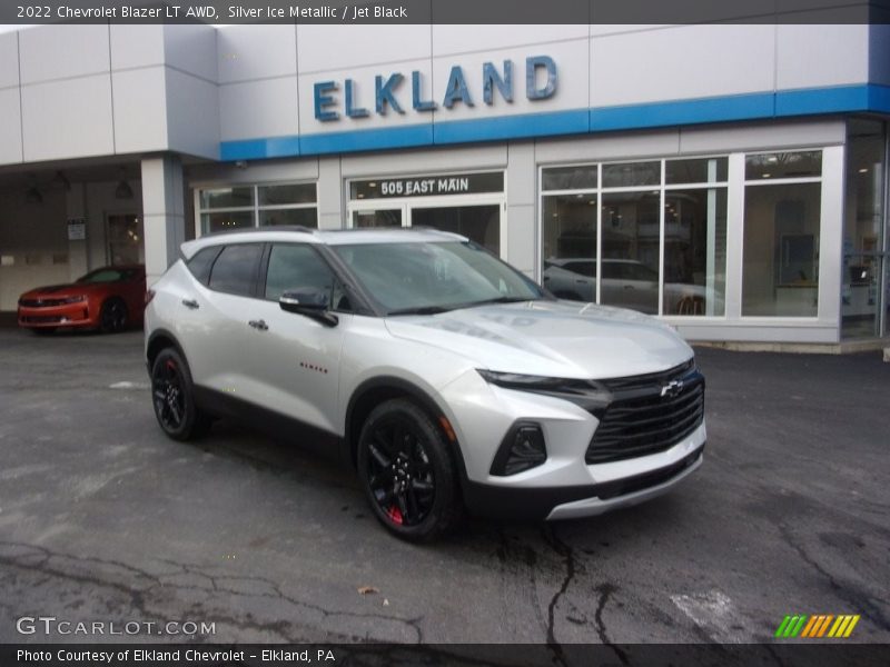 Silver Ice Metallic / Jet Black 2022 Chevrolet Blazer LT AWD