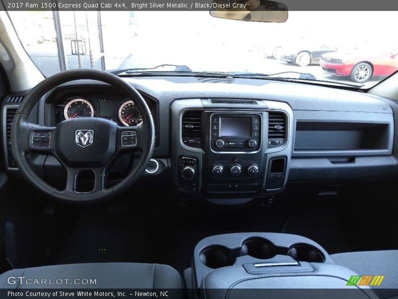 Bright Silver Metallic / Black/Diesel Gray 2017 Ram 1500 Express Quad Cab 4x4