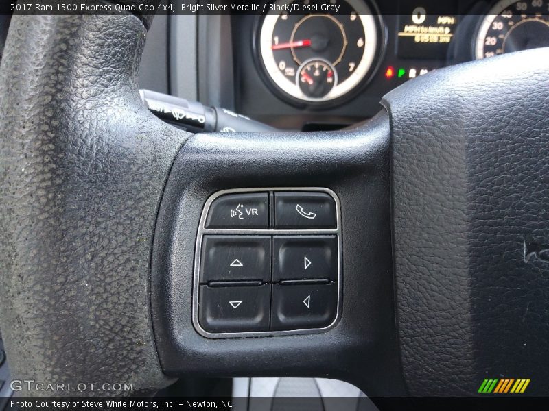 Bright Silver Metallic / Black/Diesel Gray 2017 Ram 1500 Express Quad Cab 4x4