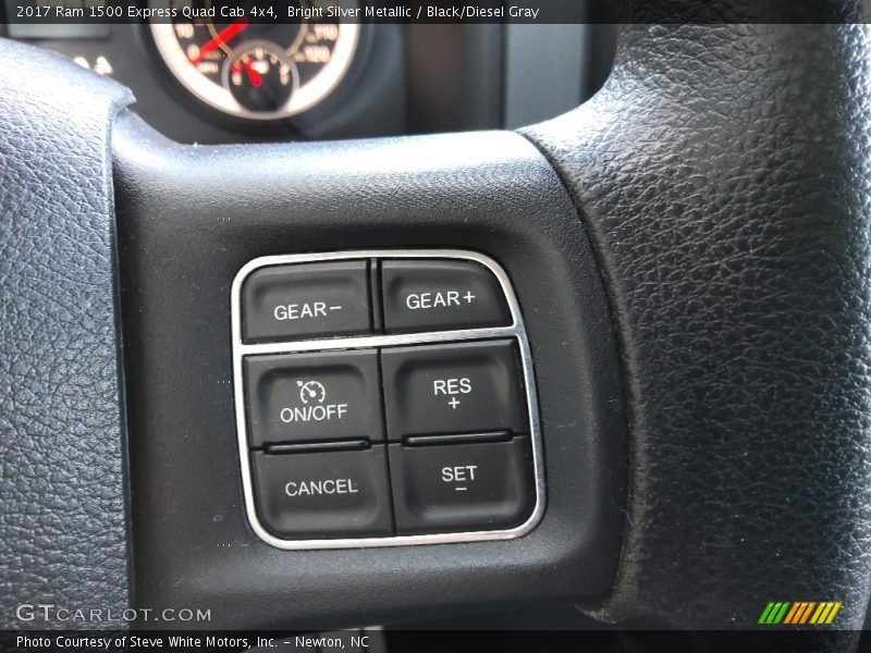 Bright Silver Metallic / Black/Diesel Gray 2017 Ram 1500 Express Quad Cab 4x4