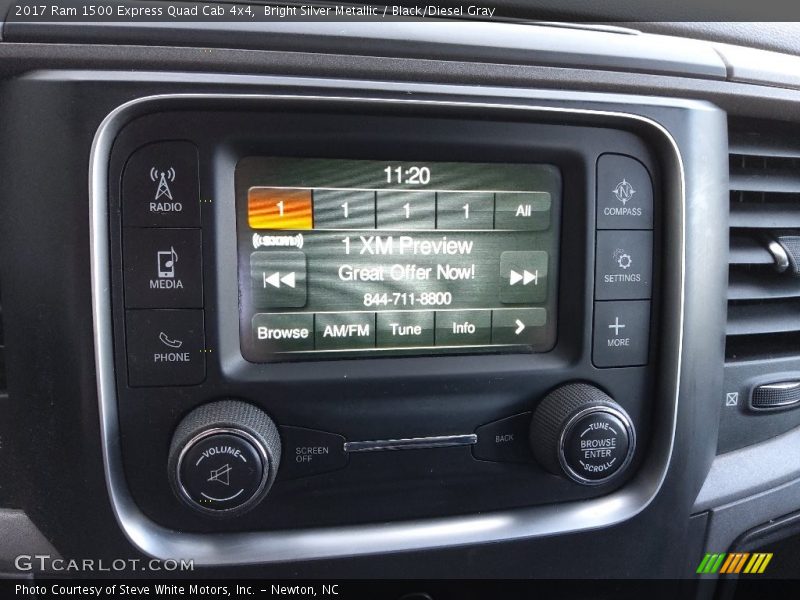 Bright Silver Metallic / Black/Diesel Gray 2017 Ram 1500 Express Quad Cab 4x4