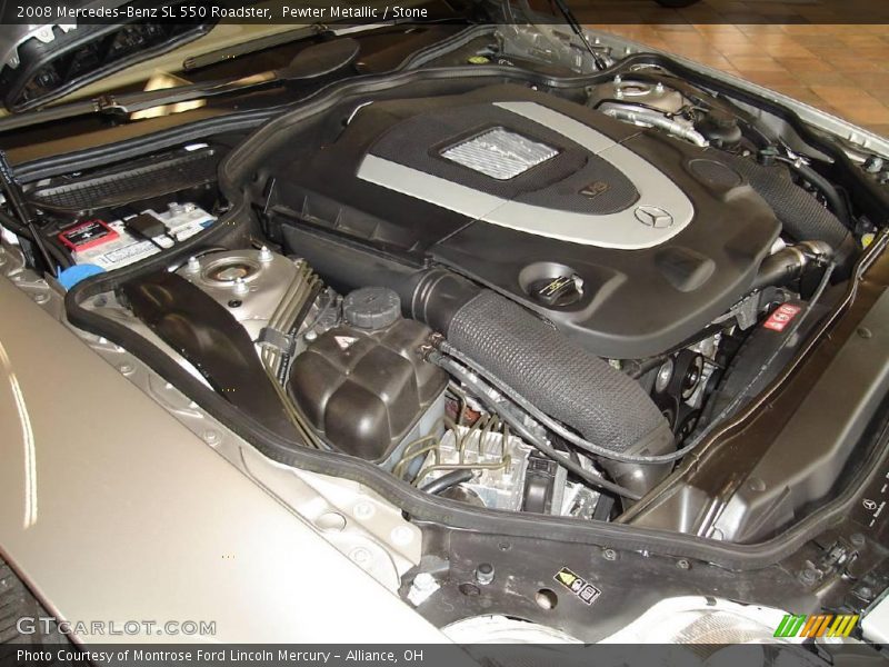 Pewter Metallic / Stone 2008 Mercedes-Benz SL 550 Roadster
