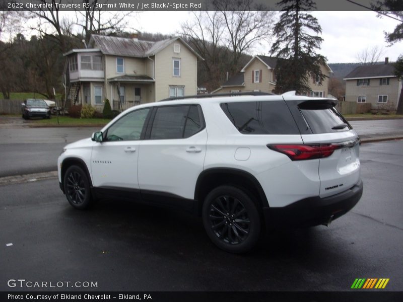 Summit White / Jet Black/­Spice Red 2022 Chevrolet Traverse RS