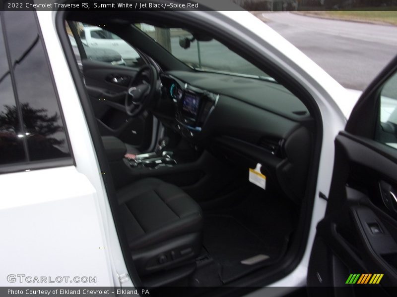 Summit White / Jet Black/­Spice Red 2022 Chevrolet Traverse RS