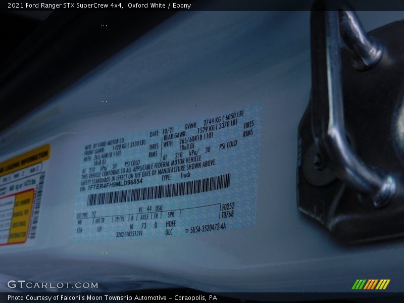 Oxford White / Ebony 2021 Ford Ranger STX SuperCrew 4x4