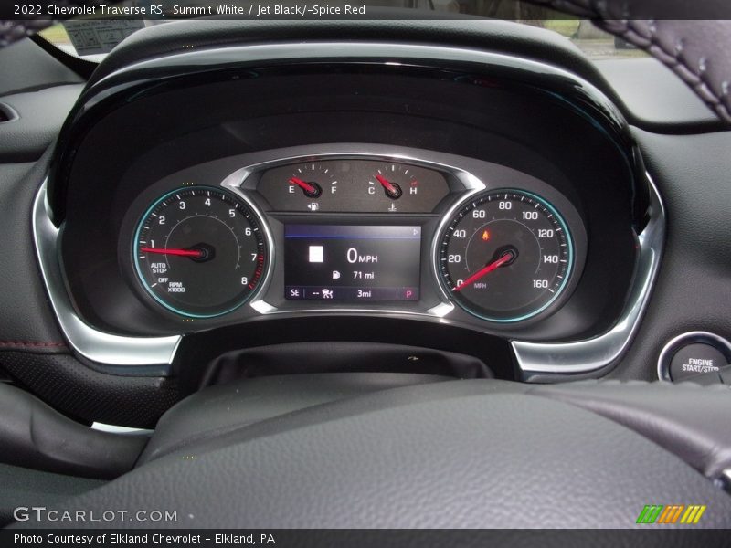 Summit White / Jet Black/­Spice Red 2022 Chevrolet Traverse RS