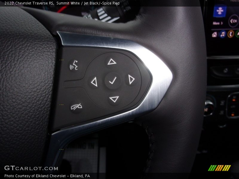 Summit White / Jet Black/­Spice Red 2022 Chevrolet Traverse RS