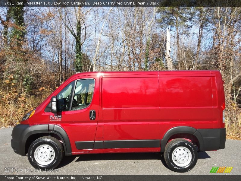 Deep Cherry Red Crystal Pearl / Black 2021 Ram ProMaster 1500 Low Roof Cargo Van