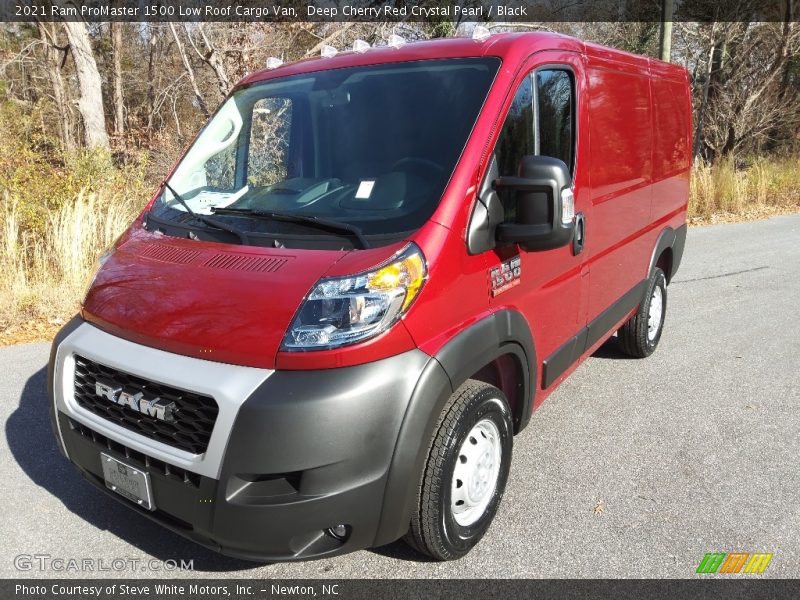 Deep Cherry Red Crystal Pearl / Black 2021 Ram ProMaster 1500 Low Roof Cargo Van