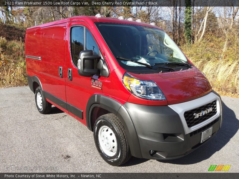 Deep Cherry Red Crystal Pearl / Black 2021 Ram ProMaster 1500 Low Roof Cargo Van