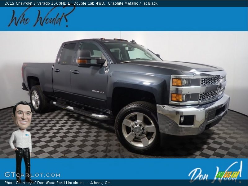 Graphite Metallic / Jet Black 2019 Chevrolet Silverado 2500HD LT Double Cab 4WD