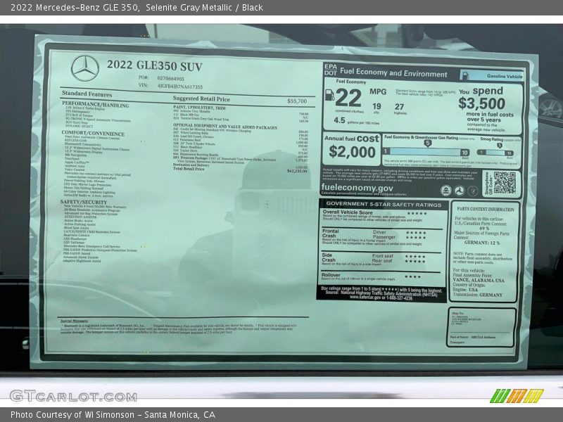 Selenite Gray Metallic / Black 2022 Mercedes-Benz GLE 350