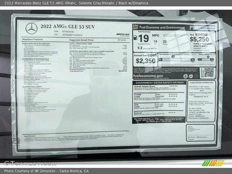 Selenite Gray Metallic / Black w/Dinamica 2022 Mercedes-Benz GLE 53 AMG 4Matic