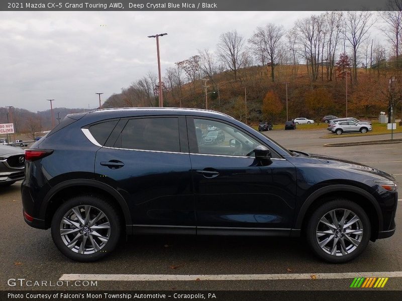 Deep Crystal Blue Mica / Black 2021 Mazda CX-5 Grand Touring AWD