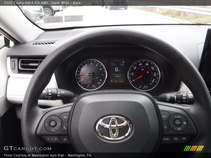 Super White / Black 2020 Toyota RAV4 XLE AWD