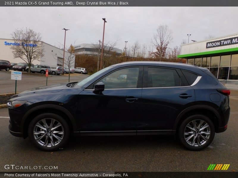 Deep Crystal Blue Mica / Black 2021 Mazda CX-5 Grand Touring AWD