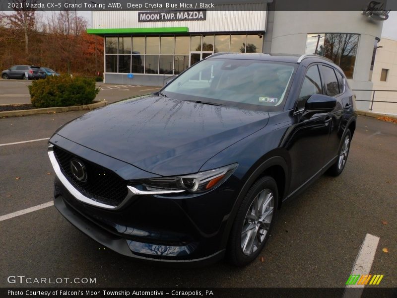 Deep Crystal Blue Mica / Black 2021 Mazda CX-5 Grand Touring AWD