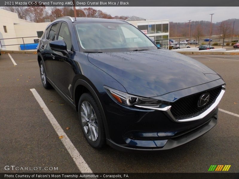 Deep Crystal Blue Mica / Black 2021 Mazda CX-5 Grand Touring AWD