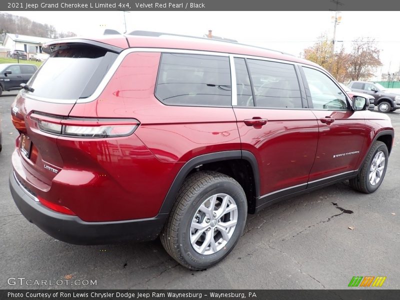 Velvet Red Pearl / Black 2021 Jeep Grand Cherokee L Limited 4x4