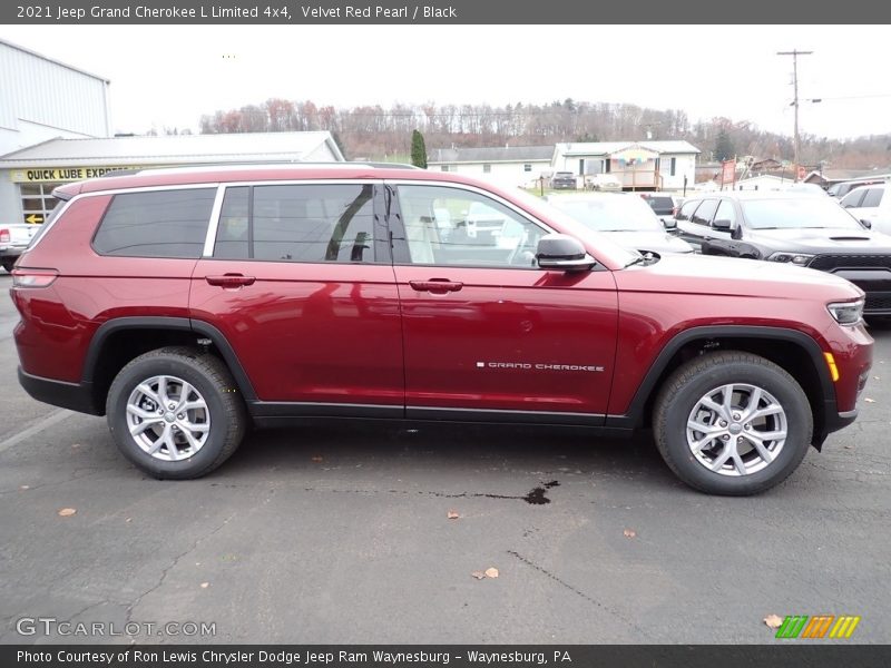 Velvet Red Pearl / Black 2021 Jeep Grand Cherokee L Limited 4x4