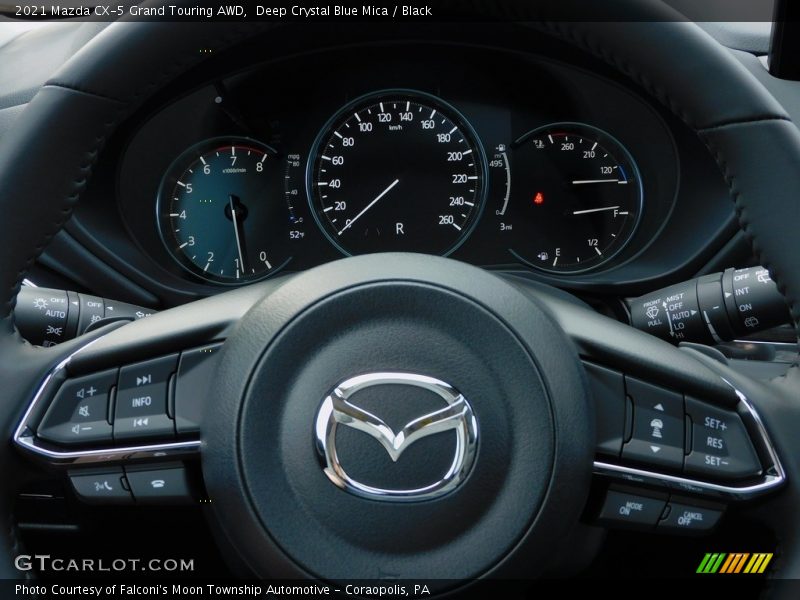 Deep Crystal Blue Mica / Black 2021 Mazda CX-5 Grand Touring AWD