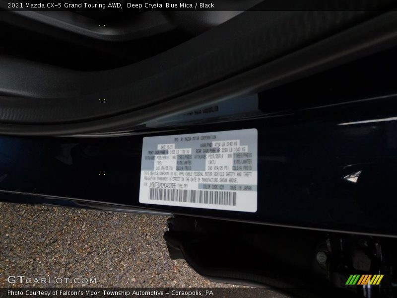 Deep Crystal Blue Mica / Black 2021 Mazda CX-5 Grand Touring AWD