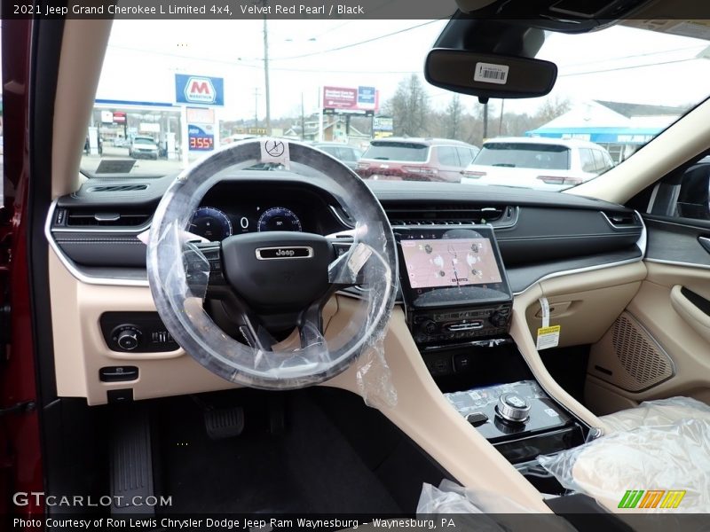 Velvet Red Pearl / Black 2021 Jeep Grand Cherokee L Limited 4x4