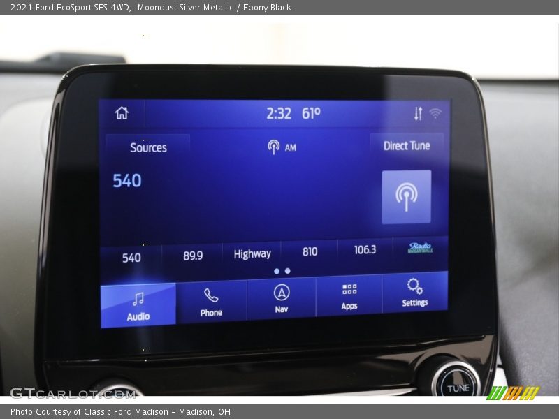 Moondust Silver Metallic / Ebony Black 2021 Ford EcoSport SES 4WD