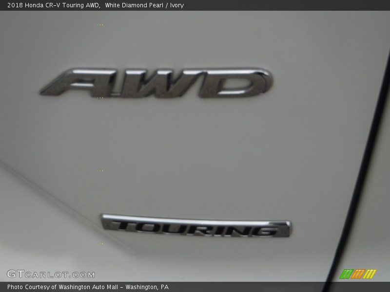 White Diamond Pearl / Ivory 2018 Honda CR-V Touring AWD