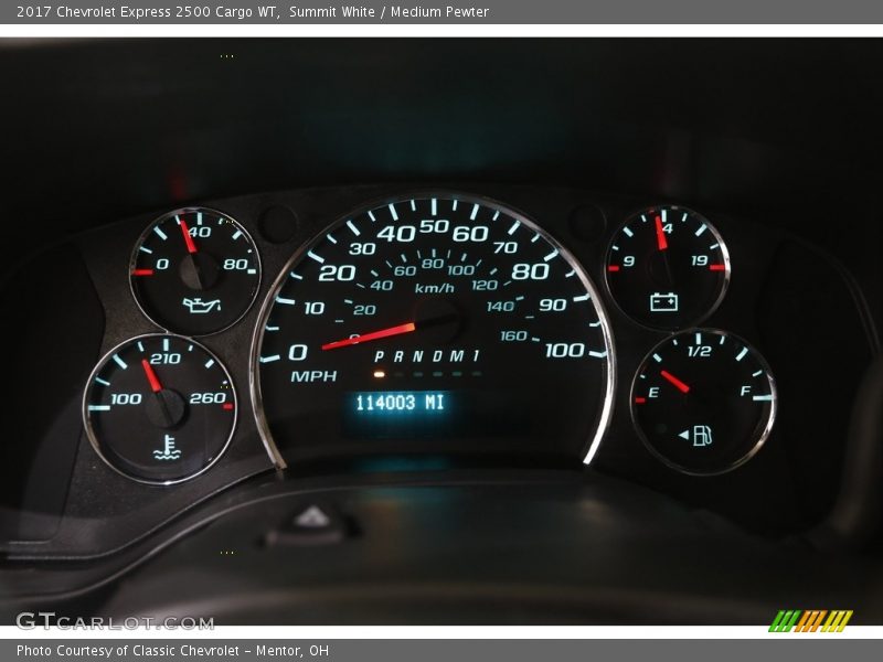  2017 Express 2500 Cargo WT 2500 Cargo WT Gauges