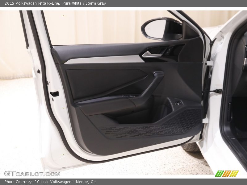 Pure White / Storm Gray 2019 Volkswagen Jetta R-Line