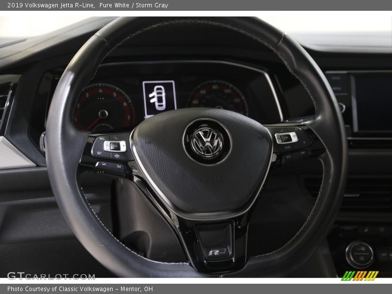 Pure White / Storm Gray 2019 Volkswagen Jetta R-Line