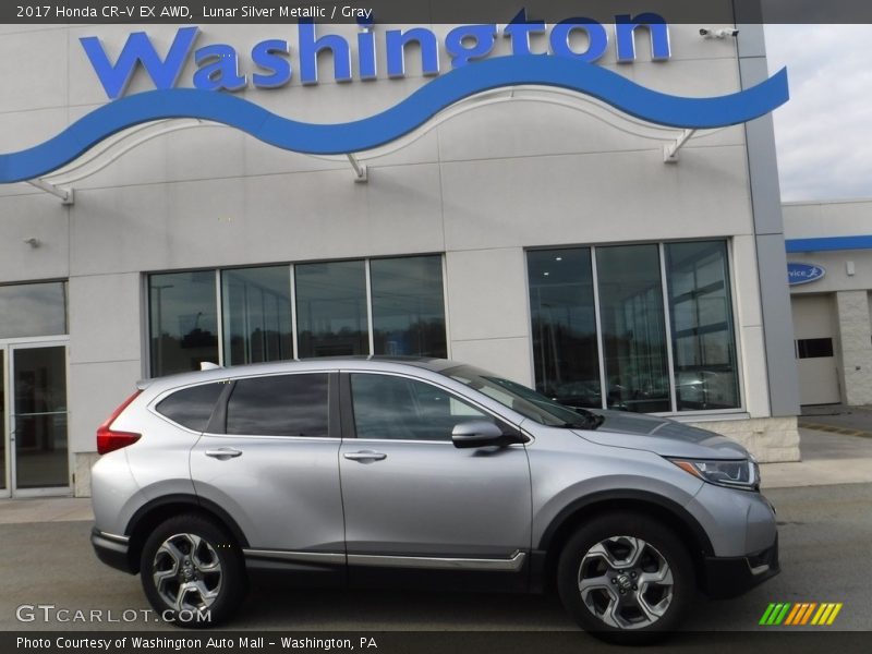 Lunar Silver Metallic / Gray 2017 Honda CR-V EX AWD