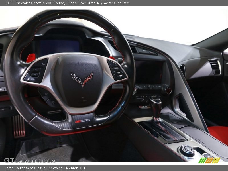 Blade Silver Metallic / Adrenaline Red 2017 Chevrolet Corvette Z06 Coupe