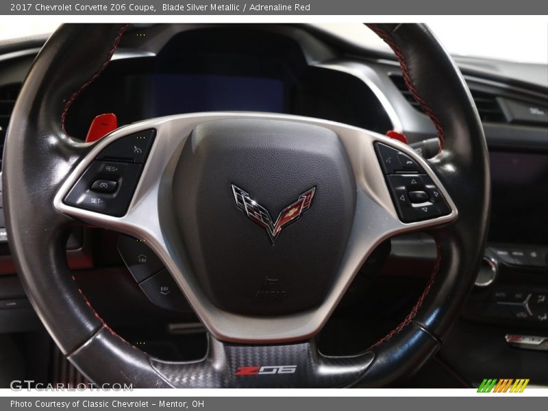 Blade Silver Metallic / Adrenaline Red 2017 Chevrolet Corvette Z06 Coupe