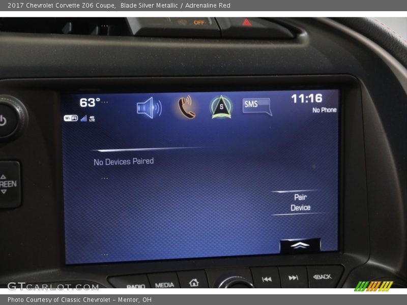 Blade Silver Metallic / Adrenaline Red 2017 Chevrolet Corvette Z06 Coupe