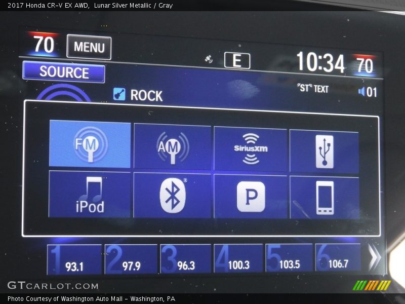 Lunar Silver Metallic / Gray 2017 Honda CR-V EX AWD