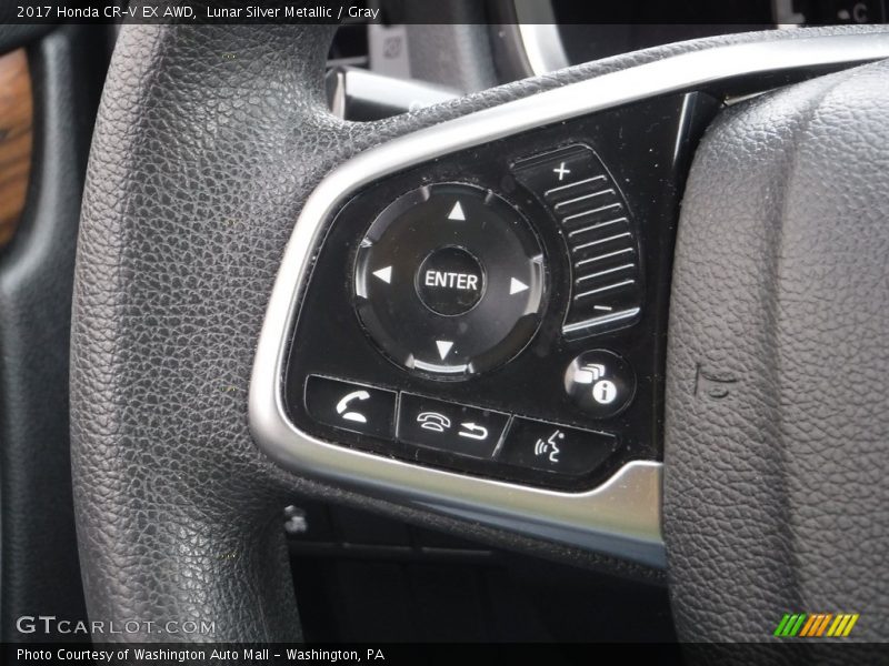 Lunar Silver Metallic / Gray 2017 Honda CR-V EX AWD