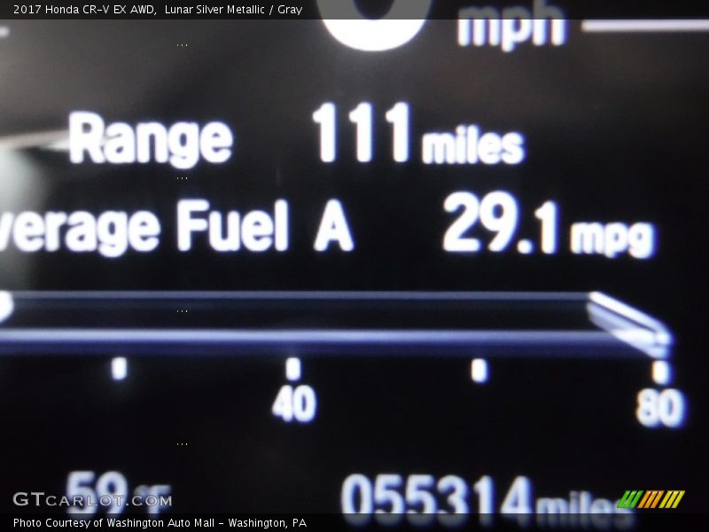 Lunar Silver Metallic / Gray 2017 Honda CR-V EX AWD
