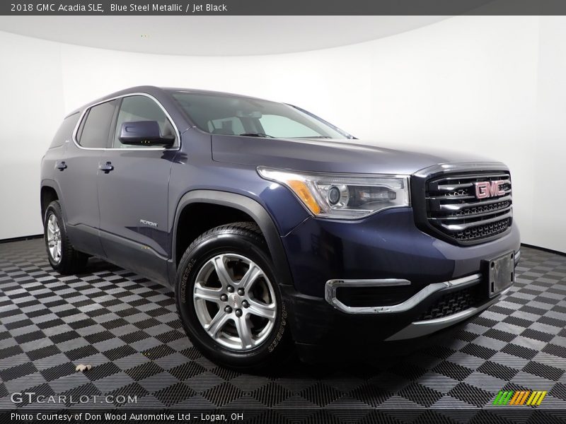 Blue Steel Metallic / Jet Black 2018 GMC Acadia SLE
