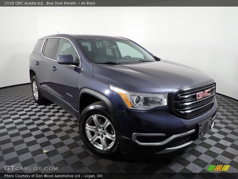 Blue Steel Metallic / Jet Black 2018 GMC Acadia SLE
