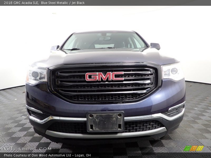 Blue Steel Metallic / Jet Black 2018 GMC Acadia SLE