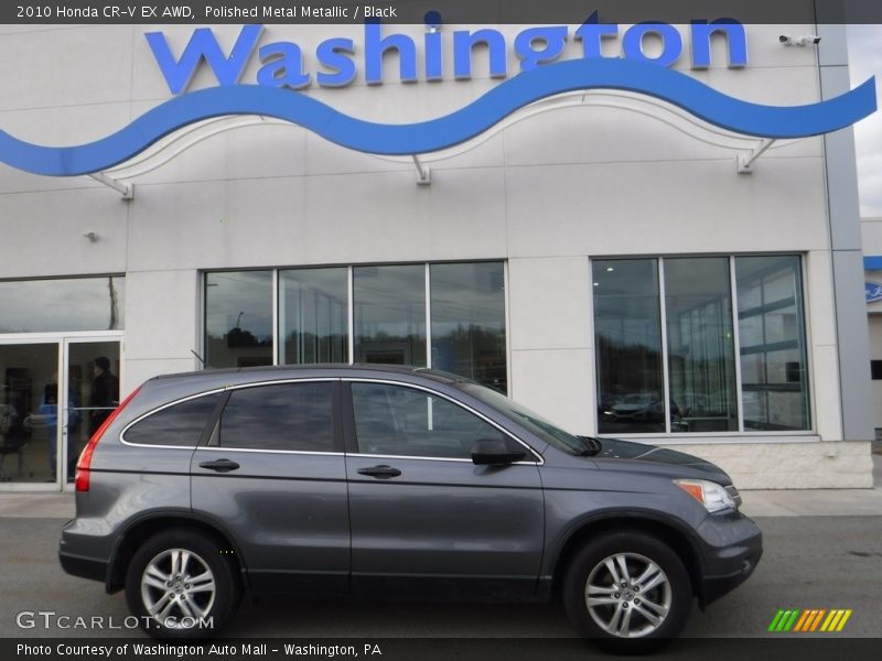 Polished Metal Metallic / Black 2010 Honda CR-V EX AWD